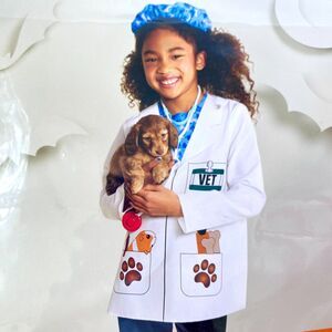 Kids Veterinarian Halloween Costume Vet Size Small 6-7 Doctor NEW